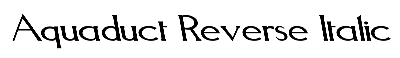 Download Aquaduct Reverse Italic