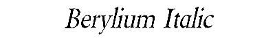 Download Berylium Italic