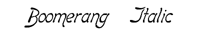 Download Boomerang     Italic