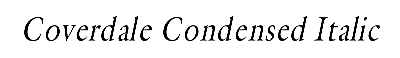 Download Coverdale-Condensed Italic