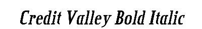 Download Credit Valley Bold Italic