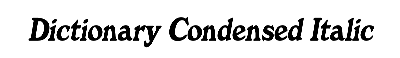 Download Dictionary-Condensed Italic