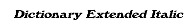 Download Dictionary-Extended Italic