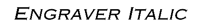 Download Engraver  Italic