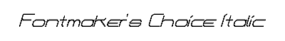 Download Fontmaker's Choice Italic