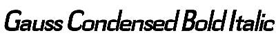Download Gauss-Condensed Bold Italic