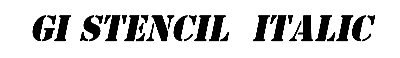 Download GI Stencil  Italic