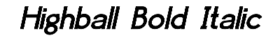 Download Highball Bold Italic