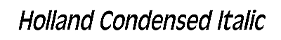 Download Holland-Condensed Italic