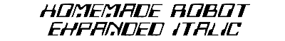 Download Homemade Robot Expanded Italic