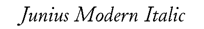 Download JuniusModern Italic