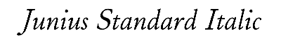 Download JuniusStandard Italic