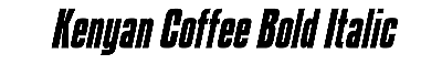 Download Kenyan Coffee Bold Italic