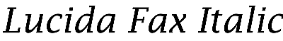 Download Lucida Fax Italic