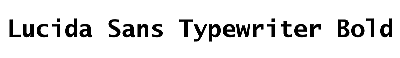 Download Lucida Sans Typewriter Bold