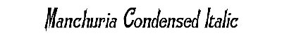 Download Manchuria-Condensed Italic