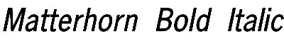 Download Matterhorn Bold Italic