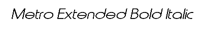 Download Metro-Extended Bold Italic