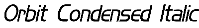 Download Orbit-Condensed Italic