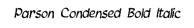 Download Parson-Condensed Bold Italic