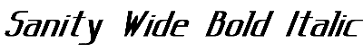Download Sanity Wide Bold Italic