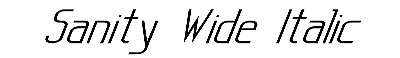 Download Sanity Wide Italic