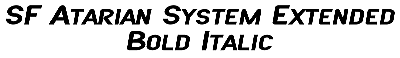 Download SF Atarian System Extended Bold Italic