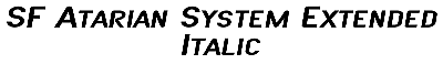 Download SF Atarian System Extended Italic