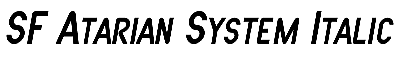 Download SF Atarian System Italic