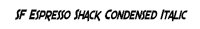 Download SF Espresso Shack Condensed Italic