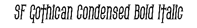 Download SF Gothican Condensed Bold Italic