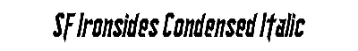 Download SF Ironsides Condensed Italic