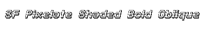 Download SF Pixelate Shaded Bold Oblique