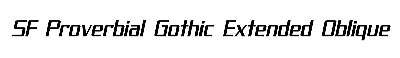 Download SF Proverbial Gothic Extended Oblique