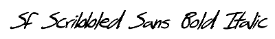 Download SF Scribbled Sans Bold Italic