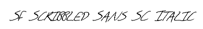 Download SF Scribbled Sans SC Italic