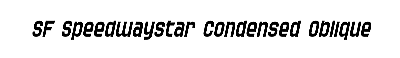 Download SF Speedwaystar Condensed Oblique