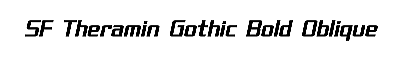 Download SF Theramin Gothic Bold Oblique