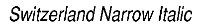 Download SwitzerlandNarrow Italic