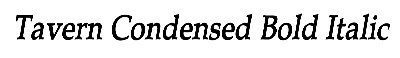 Download Tavern-Condensed Bold Italic