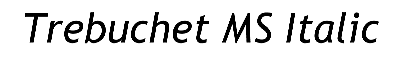 Download Trebuchet MS Italic