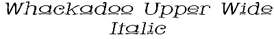 Download Whackadoo Upper Wide Italic